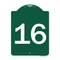 Signmission Designer Series Sign-Sign W/ Number 16, Green & White Aluminum Sign, 18" x 24", GW-1824-22906 A-DES-GW-1824-22906 - alternate 1